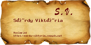 Sárdy Viktória névjegykártya